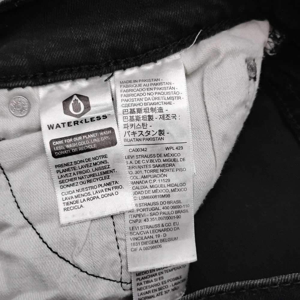 Levis 511 Slim Fit Mens Black Denim Jeans W32 L32 04511-2694
